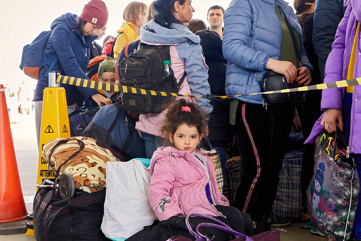 The Palanca – Mayaki-Udobnoe Border crossing in southeastern Moldova where thousands of refugees arrive every day to escape the war in Ukraine. Photo: UN Women/Aurel Obreja