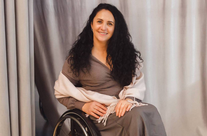 Valentyna Dobrydina. Photo: courtesy of “Leader: the Chernivtsi Regional Organization of People with Disabilities.” 
