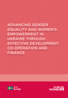 Advancing gender equality and womens empowerment in Ukraine publication cover